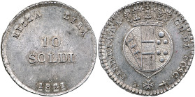 FIRENZE - Ferdinando III di Lorena (1791-1801) - 10 Soldi o Mezza lira 1821 Gig. 49 AG gr 1,89 1,89g 16,47mm
FDC