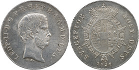 FIRENZE - Leopoldo II (1824 - 1859) Paolo 1856 Gig. 53 AG gr 2,7 leggere tracce di pulizia 2,7g 23,06mm
SPL
