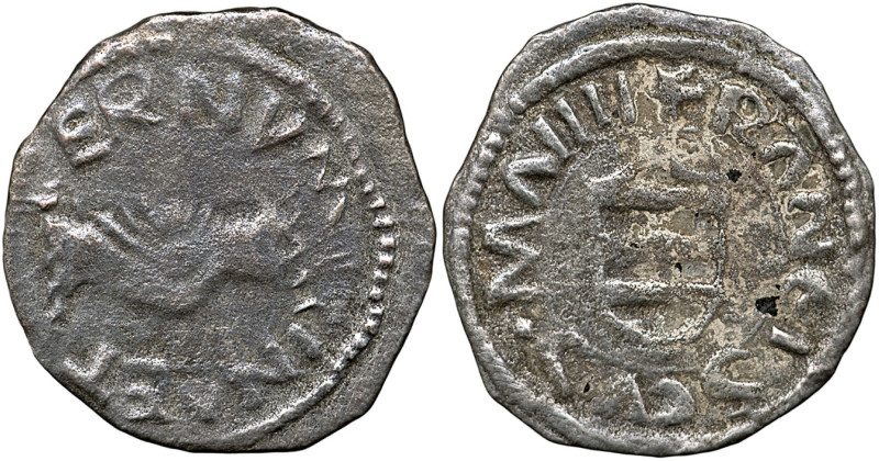 MANTOVA - Francesco II (1484- 1519) Sesino MIR 430 R MI gr 0,91 0,91g 15,16mm
B...