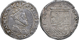 MILANO - Filippo II di Spagna (1556-1598) - Mezzo Scudo MIR311/2 AG gr17,82 Bell’esemplare per questo tipo di moneta con stupenda patina 17,82g 33,14m...