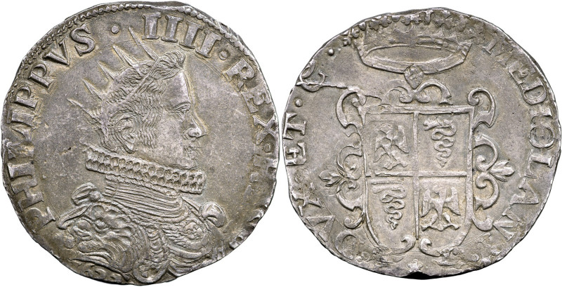 MILANO - Filippo IV (1621-1665) Ducatone 1622 MIR 361 RR AG gr 31,97 Bellissimo ...