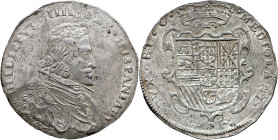MILANO - Filippo IV (1621-1665) Filippo 1657 - MIR 364 - AG gr 27,89 Conservazione eccezionale per il tipo di moneta 27,89g 42,46mm
SPL/FDC