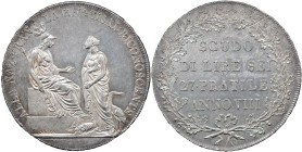 MILANO - Repubblica Cisalpina (1800-1802) Scudo da 6 Lire Gig 1 R AG gr 23,13, splendida patina iridescente 23,13g 38,35mm
qFDC