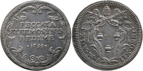 Stato Pontificio - Innocenzo XII (1691-1700) Giulio 1699 A. IX Roma Munt 61 AG gr 3,08 26,2mm
qFDC
