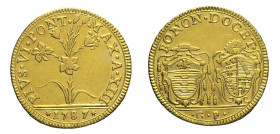 Stato Pontificio - Pio VI (1775- 1799) 2 Doppie 1787 Bologna Munt. 168 AU Oro gr 10,81 26,5mm
qSPL