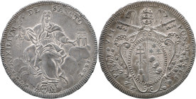 Stato Pontificio - Pio VII (1800-1823) Scudo 1802 Anno III Gig. 22 AG gr 26,48 Principio di patina iridescente 40,36mm
SPL+