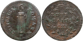 Prima Repubblica Romana (1798-1799) - 2 Baiocchi con doppia legatura ND Gig 15 RR CU gr 19 35,45mm
qSPL