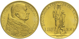 Città del Vaticano - Pio XI (1929-1938)- 100 lire 1929 Gig. 1 NC AU Oro gr 8,83 23,4mm
qFDC