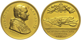 Città del Vaticano -Pio XI (1929-1938) Medaglia annuale in oro Anno IX Bart.930 Rarissima AU Gr 62,76 colpetto al bordo 44mm
qFDC