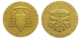 Città del Vaticano - Medaglia Sede Vacante 1978 in oro AU gr 44,78 titolo 917 39,52mm
FDC