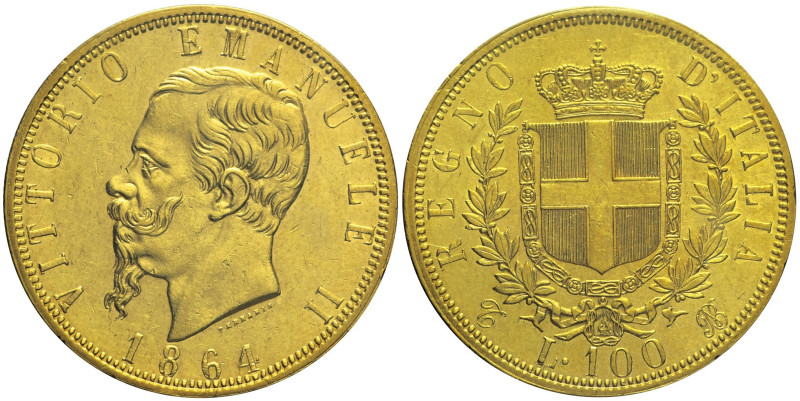 REGNO D'ITALIA Vittorio Emanuele II (1861-1878) - 100 Lire 1864 Torino Gig 1 R3 ...
