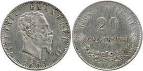 REGNO D'ITALIA Vittorio Emanuele II (1861-1878) 20 Centesimi 1863 Milano Valore Gig 84 AG gr 1,03 16mm
FDC