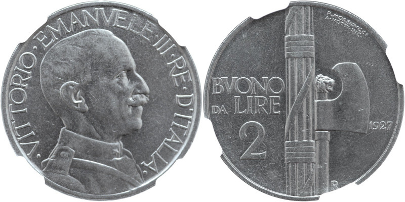 REGNO D'ITALIA - Vittorio Emanuele III (1900-1943) Buono da 2 lire 1927 Gig 109 ...