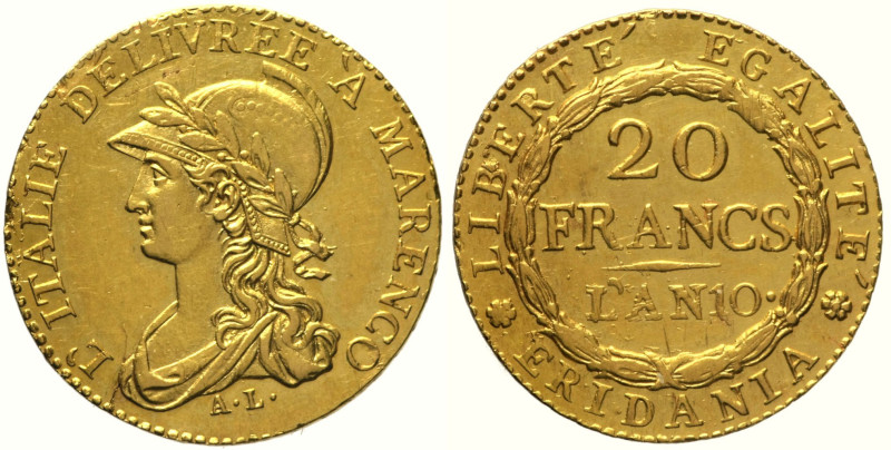 20 Franchi Torino, L’An 10 (’A MARENCO) - Mont. 6, Varesi 2; Au R Moneta perizia...