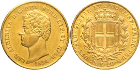 20 Lire 1834 Genova - Mont. 50, Varesi 38; Au 6,45g 21mm
qFDC