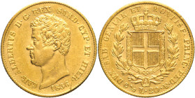 20 Lire 1836 Genova - Mont. 54, Varesi 42; Au 6,45g 21mm
SPL