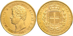 20 Lire 1841 Genova - Mont. 64, Varesi 52; Au 6,45g 21mm
SPL+