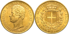 20 Lire 1849 Genova - Mont. 81, Varesi 69; Au 6,45g 21mm
FDC
