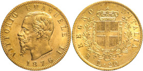20 Lire 1876 Roma - Mont. 150, Varesi 116; Au 6,45g 21mm
FDC