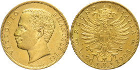 20 Lire 1905 - Mont. 51, Varesi 136; Au R 6,45g 21mm
qFDC