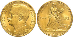 20 Lire 1912 - Mont. 51, Varesi 140; Au R 6,45g 21mm
qFDC