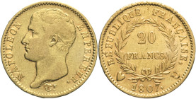 20 Franchi 1807 Torino - Mont. 23, Varesi 146; Au R4 Buona qualità per la tipologia 6,45g 21mm
BB/qSPL
