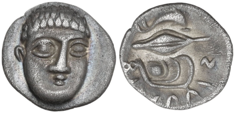 Greek Italy. Central and Southern Campania, Phistelia. AR Obol, c. 325-275 BC. O...