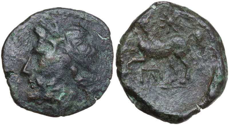 Greek Italy. Northern Apulia, Arpi. AE 17.5 mm. c. 325-275 BC. Obv. Laureate hea...