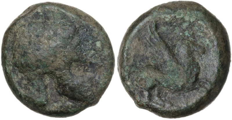 Sicily. Entella. Campanian mercenaries. AE 18 mm, c. 342-338 BC. Obv. Campanian ...