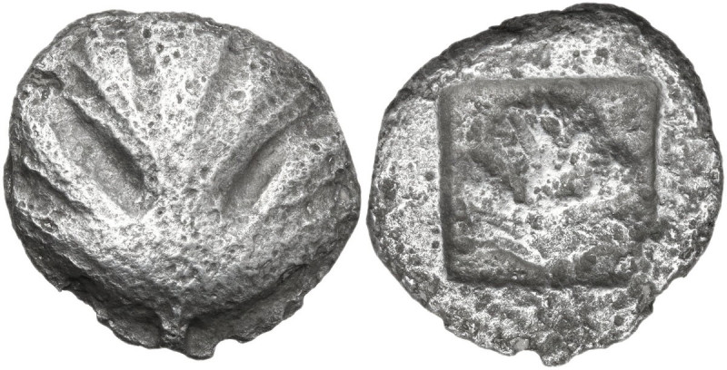 Sicily. Selinos. AR Didrachm, c. 515-470 BC. Obv. Celery leaf. Rev. Incuse squar...