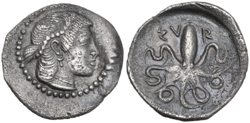 Sicily. Syracuse. Second Democracy (466-405 BC). AR Litra, c. 460-450 BC. Obv. H...