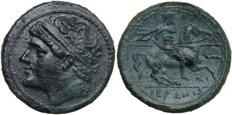 Sicily. Syracuse. Hieron II (274-216 BC). AE 29 mm. Obv. Diademed head left. Rev...