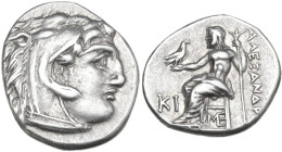 Continental Greece. Kings of Macedon. AR Drachm, in the name and style of Alexander III the Great, 310-301 BC. Lampsacus mint. Obv. Head of Herakles r...