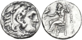 Continental Greece. Kings of Macedon. Philip III Arrhidaios (323-317 BC). AR Drachm in the name and style of Alexander the Great, Lampsakos mint, 323-...