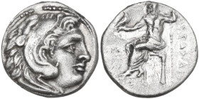 Continental Greece. Kings of Macedon. Philip III Arrhidaios (323-317 BC). AR Drachm in the name and style of Alexander the Great, Sardis mint, 323-319...