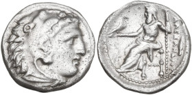 Continental Greece. Kings of Macedon. Philip III Arrhidaios (323-317 BC). AR Drachm in the name and style of Alexander the Great, Teos mint, 323-319 B...