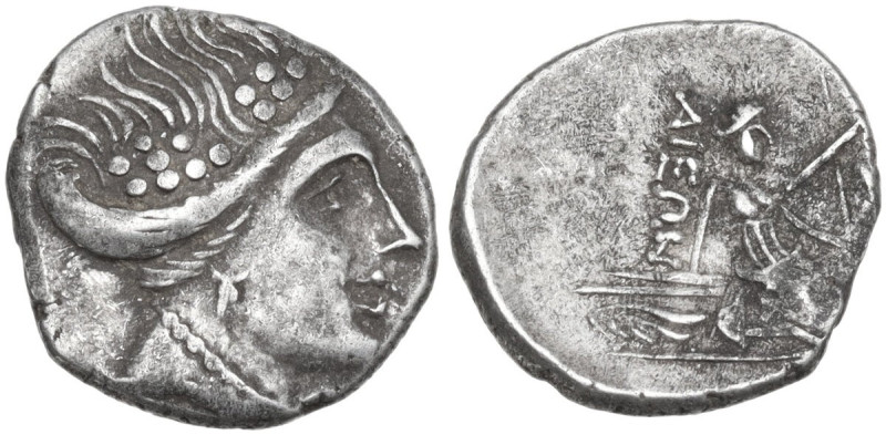Continental Greece. Euboia, Histiaia. AR Tetrobol, c. 338-304 BC. Obv. Head of n...