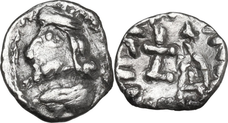 Persis. Vahšīr (Oxathres) (1st century BC – 1st century AD). AR Obol. Obv. Beard...