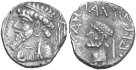 Kings of Elymais. Kamnaskires V (circa 54/3-33/2 BC). AR Drachm, Seleukeia on the Hedyphon mint. Obv. Diademed and draped bust left; to right, star ab...