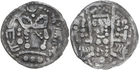 Lords of Bukhara. AR Drachm. Bukhara mint, temp. Al-Mahdi (158-169 H / 775-785 AD). Obv. Crown bust to right; behind, 'al-Mahdi' in Kufic; before, 'Lo...