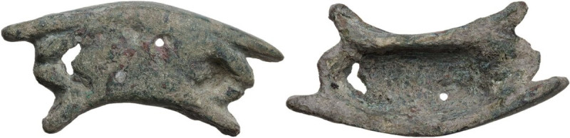 Aes Praemonetale. Aes Formatum. AE in a semi-circular shape with four points, 4t...