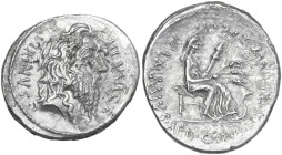 C. Memmius. AR Denarius, 56 BC. Obv. Laureate and bearded head of Quirinus right; before, C·MEMMI·C·F; behind, QVIRINVS. Rev. MEMMIVS·AED·CERIALIA·PRE...