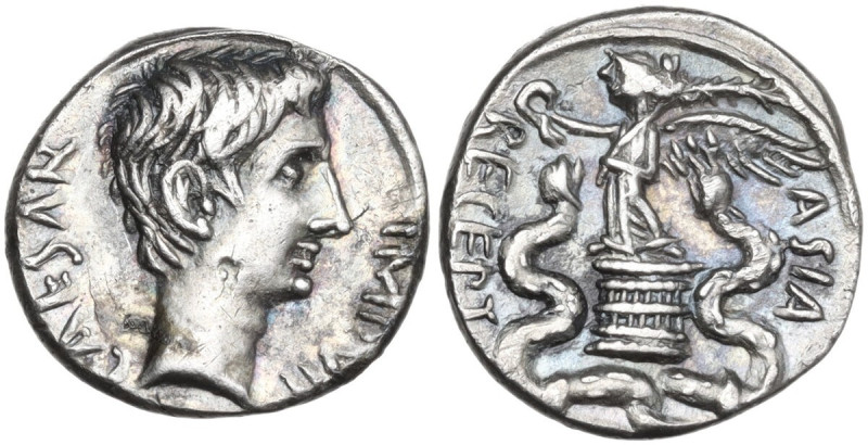 Augustus (27 BC - 14 AD). AR Quinarius, uncertain mint in Asia Minor, 29-26 BC. ...