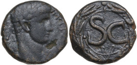 Augustus (27 BC - 14 AD). AE 23 mm. Antioch mint, 4-5 AD. Obv. Laureate head right. Rev. SC within laurel wreath. RPC 4260. AE. 14.21 g. 23.00 mm. Min...