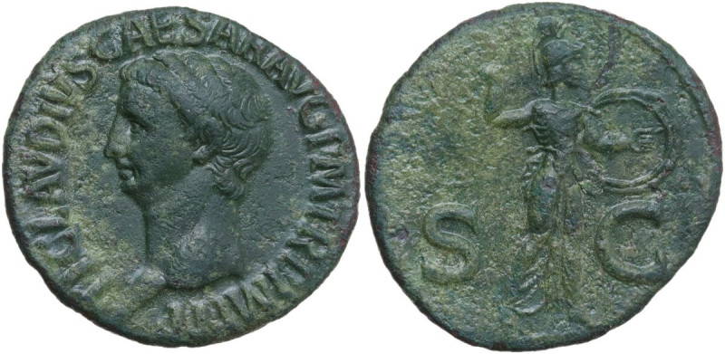 Claudius (41-54). AE As, Rome mint, 50-54. Obv. TI CLAVDIVS CAESAR AVG P M TR P ...