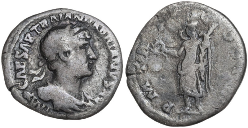 Hadrian (117-138). AR Quinarius, 119-122. Obv. Laureate, draped and cuirassed bu...