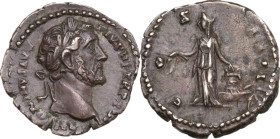Antoninus Pius (138-161). AR Denarius, 153-154. Obv. ANTONINVS AVG PIVS P P TR P XVII. Laureate head right. Rev. COS IIII. Annona standing left, holdi...