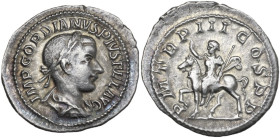 Gordian III (238-244). AR Denarius, Rome mint, 240 AD. Obv. IMP GORDIANVS PIVS FEL AVG. Bust of Gordian III, laureate, draped, cuirassed, right. Rev. ...
