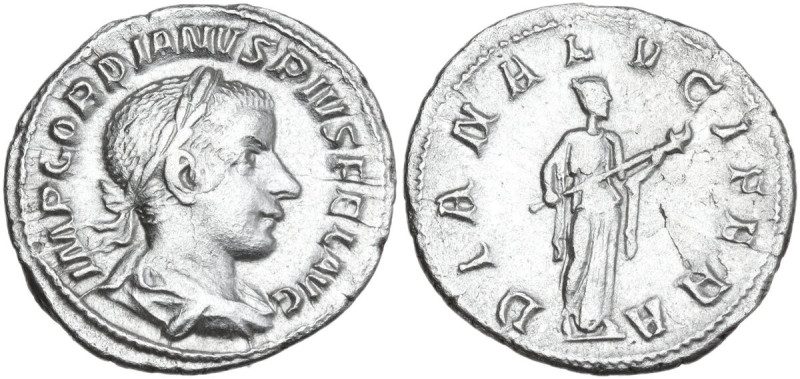 Gordian III (238-244). AR Denarius, Rome mint, 241 AD. Obv. IMP GORDIANVS PIVS F...