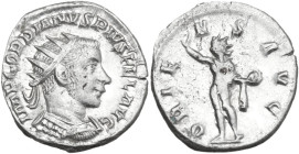 Gordian III (238-244). AR Antoninianus, Antioch mint, 242-244. Obv. IMP GORDIANVS PIVS FEL AVG. Bust of Gordian III, radiate, cuirassed, seen from beh...